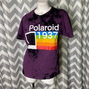 POLAROID purple tie dye unisex tshirt